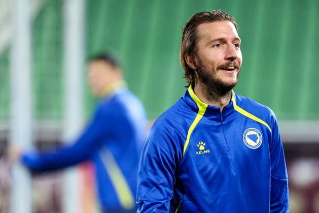 Bosnia and Herzegovina training session: FIFA World Cup, WM, Weltmeisterschaft, Fussball 2026 Qualifiers Ivan Sunjic of Bosnia and Herzegovina during the training session at Kosevo Stadium in Sarajevo, Bosnia and Herzegovina, on November 11, 2025.  ArminxDurgut PIXSELL