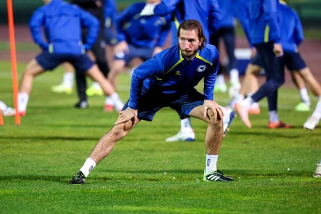 Bosnia and Herzegovina training session: FIFA World Cup, WM, Weltmeisterschaft, Fussball 2026 Qualifiers Ivan Sunjic of Bosnia and Herzegovina during the training session at Kosevo Stadium in Sarajevo, Bosnia and Herzegovina, on November 11, 2025.  ArminxDurgut PIXSELL
