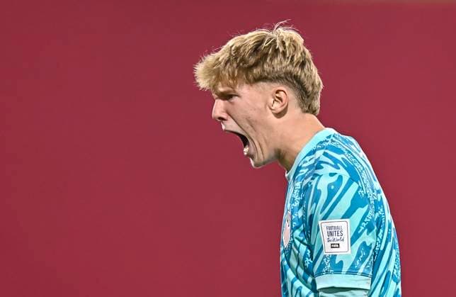 Czechia v USA : Group I - FIFA U-17 World Cup Qatar 2025 Aidan Stoke of the United States reacts after the FIFA U-17 World Cup Qatar 2025 Group I match between Czechia v USA in Doha, Qatar, on November 11, 2025. DOHA Qatar Copyright: xNOUSHADxTHEKKAYILx
