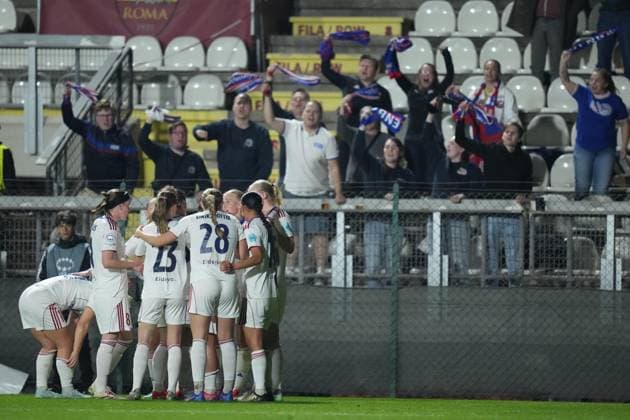 Valerenga s Stine Brekken celebrates after scoring during the Uefa Women™s Champions League soccer match between Roma and Valerenga Football at the Rome s Tre Fontane stadium, Italy - Tuesday November 11, 2025 - Soccer ( Photo by Alfredo Falcone LaPresse )  Copyright: xAlfredoxFalcone LaPressex