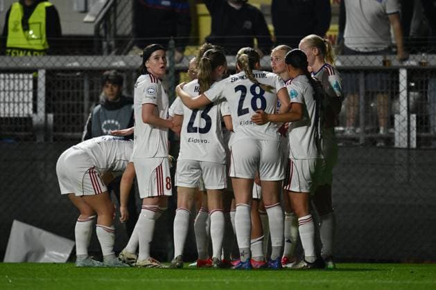 Stine Brekken of Valerenga Fotball Damer celebrates after scoring the goal of 0-1 during the Women s Champions League Matchday 3 between A.S. Roma and Valerenga Fotball Damer at the Tre Fontane Stadium on November 11, 2025 in Rome, Italy.  Copyright: xDomenicoxCippitelli IPAxSportx xipa-agency.netx xx IPA_67836181 IPA_Agency_IPA67836181