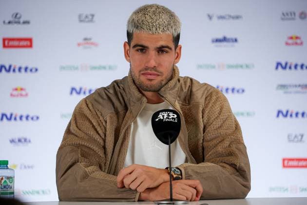 TENNIS - Internazionali di Tennis - Nitto ATP, Tennis Herren Finals 2025 Carlos Alcaraz (ESP) in press conference, PK, Pressekonferenz after the match during Nitto ATP Finals 2025, International Tennis match in Turin, Italy, November 11 2025 Turin Italy  Copyright: xIPAxSport ABACAx