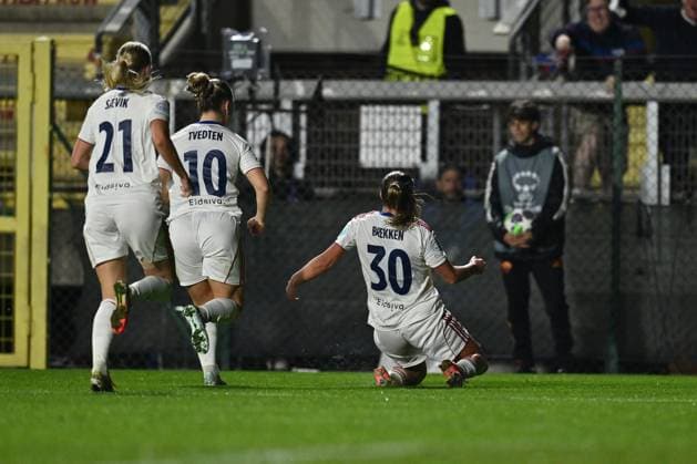 AS Roma v Valerenga Fotball - UEFA Women s Champions League 2025 26 League Phase MD3 Stine Brekken of Valerenga Fotball Damer celebrates after scoring the goal of 0-1 during the Women s Champions League Matchday 3 between A.S. Roma and Valerenga Fotball Damer at the Tre Fontane Stadium in Rome, Italy, on November 11, 2025. Rome Italy  Copyright: xDomenicoxCippitellix originalFilename:cippitelli-asromavv251111_npoF8.jpg