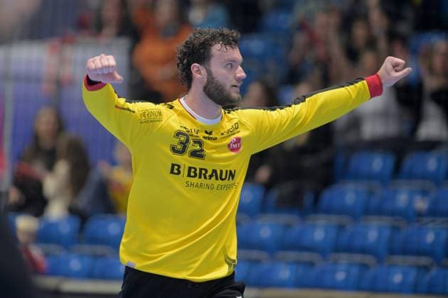 Kristof Palasics goalkeeper MT Melsungen 3 , GER, MT Melsungen Ferencvarosi Torna Club Green Collect Budapest HUN l, Handball, EHF European League Maenner, Group Matches, Season 2025 2026, 11 11 2025, GER, MT Melsungen FTC Green Collect, Handball, EHF Maenner, Group Matches, Season 2025 2026, 11 11 2025 Kassel Copyright: xEibner-Pressefotox xRolandxSippex EP_RSL