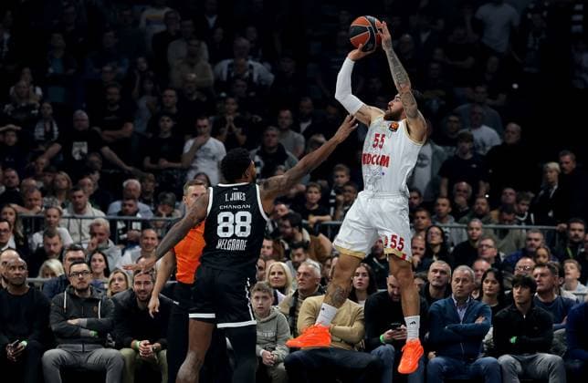 Partizan v Monaco, Euroleague, season 2025 2026, round 10 Belgrade, Serbia. 11th Nov, 2025. AS Monaco s Mike James during Euroleague basketball match between Partizan and AS Monaco on November 11. 2025. in Belgrade, Serbia. Belgrade Serbia Copyright: xPedjaxMilosavljevic STARSPORTx