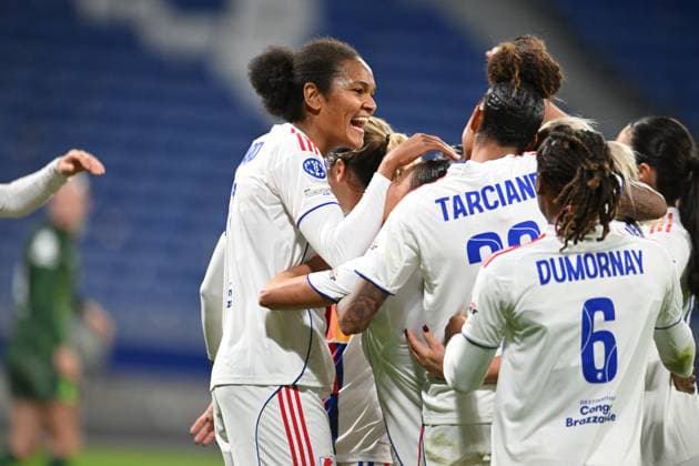 Football : Lyonnes v Wolfsburg - UEFA Women s champions league Ada HEGERBERG of Lyon scoring goal during the UEFA Womens champions league match between OL Lyonnes and Wolfsburg at Groupama Stadium Decines Charpieu Lyon France on November 11, 2025  Copyright: xALLILI_MOURADx