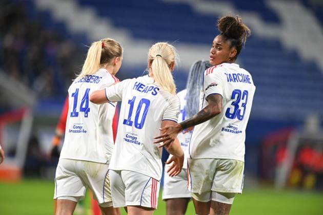 Football : Lyonnes v Wolfsburg - UEFA Women s champions league Ada HEGERBERG of Lyon scoring goal during the UEFA Womens champions league match between OL Lyonnes and Wolfsburg at Groupama Stadium Decines Charpieu Lyon France on November 11, 2025  Copyright: xALLILI_MOURADx