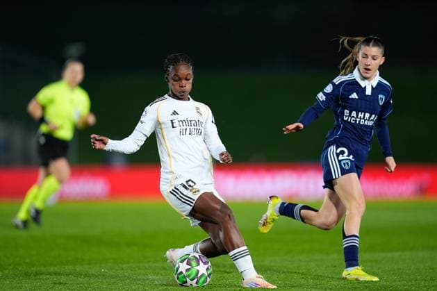 November 11, 2025, Valdebebas, Madrid, Spain: Linda Caicedo of Real Madrid in action during the UEFA WomenÃ¢â‚¬â ¢s Champions League 2025 26 League Phase MD3, football match played between Real Madrid CF and Paris FC at Alfredo Di Stefano stadium on November 11, 2025, in Valdebebas, Madrid, Spain. Valdebebas Spain - ZUMAa181 20251111_zaa_a181_073 Copyright: xDennisxAgyemanx