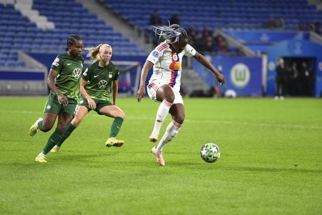 Football : Lyonnes v Wolfsburg - UEFA Women s champions league Kadidiatou DIANI of Lyon during the UEFA Womens champions league match between OL Lyonnes and Wolfsburg at Groupama Stadium Decines Charpieu Lyon France on November 11, 2025  Copyright: xx