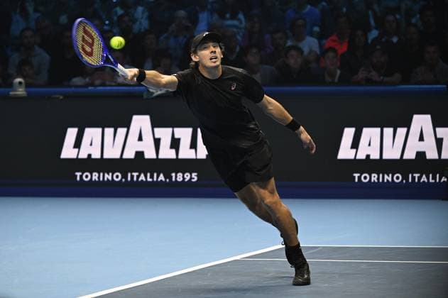 Foto IPP Massimo Rana Torino 11-11-2025 Tennis ATP, Tennis Herren Finals 2025 nella foto alex de minaur Italy Photo Press - World Copyright italy ITALY  Copyright: xR4924_italyphotopressx