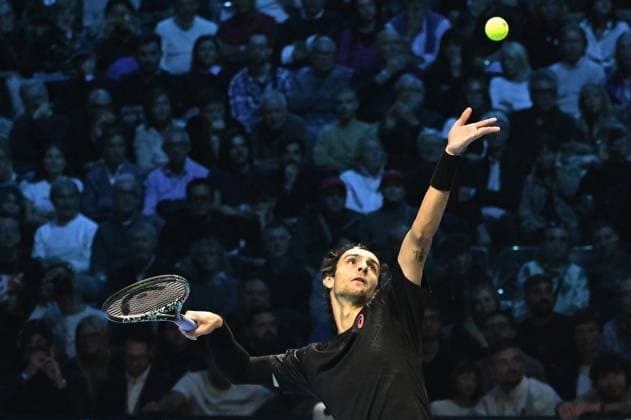Foto IPP Massimo Rana Torino 11-11-2025 Tennis ATP, Tennis Herren Finals 2025 nella foto lorenzo musetti Italy Photo Press - World Copyright italy ITALY  Copyright: xR4924_italyphotopressx