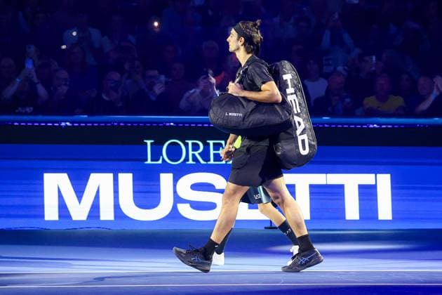 TENNIS - Internazionali di Tennis - Nitto ATP, Tennis Herren Finals 2025 Lorenzo Musetti (ITA) during Nitto ATP Finals 2025, International Tennis match in Turin, Italy, November 11 2025 Turin Italy  Copyright: xIPAxSport ABACAx