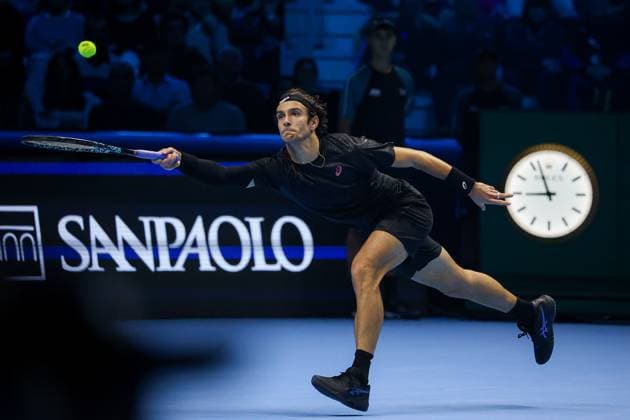 Lorenzo Musetti (ITA) during Nitto ATP, Tennis Herren Finals 2025, International Tennis match in Turin, Italy, November 11 2025  Copyright: xRobertaxCorradin IPAxSportx xipa-agency.netx xx IPA_67841059 IPA_Agency_IPA67841059