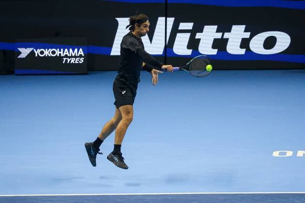 Lorenzo Musetti (ITA) during Nitto ATP, Tennis Herren Finals 2025, International Tennis match in Turin, Italy, November 11 2025  Copyright: xRobertaxCorradin IPAxSportx xipa-agency.netx xx IPA_67841065 IPA_Agency_IPA67841065