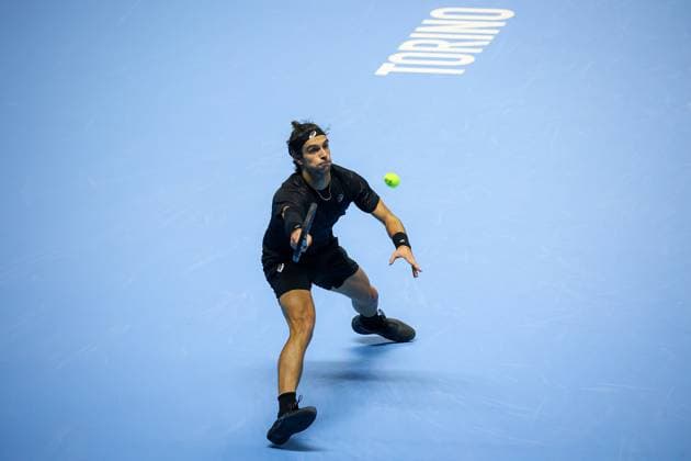Lorenzo Musetti (ITA) during Nitto ATP, Tennis Herren Finals 2025, International Tennis match in Turin, Italy, November 11 2025  Copyright: xRobertaxCorradin IPAxSportx xipa-agency.netx xx IPA_67841111 IPA_Agency_IPA67841111