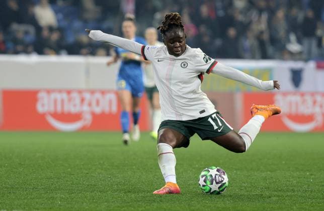 SOCCER - WCL, St.Poelten vs Chelsea SANKT POELTEN,AUSTRIA,11.NOV.25 - SOCCER - UEFA Women s Champions League, SKN Sankt Poelten vs Chelsea FC. Image shows Sandy Baltimore (Chelsea).  GEPAxpictures xWalterxLuger