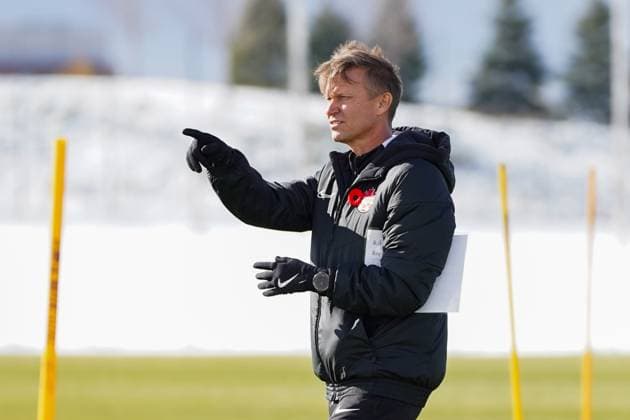 Fußball, Nationalteam Kanada Training Canada v Ecuador - International Friendly, Länderspiel, Nationalmannschaft Match Training Practice Head coach Jesse Marsch during the Training Practice before the International Friendly match between Canada and Ecuador at BMO Field Stadium. on November 11, 2025 in Toronto, Ontario. (Photo by Leonardo Ramirez Eyepix Group) Copyright: xLeonardoxRamirez xEyepixxGroupx LR-11112025-09816