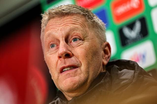 Fußball, Nationalteam Irland Pressekonferenz Republic of Ireland press conference, PK, Pressekonferenz FAI HQ, Abbotstown, Dublin 12 11 2025 Head coach Heimir Hallgrimsson Heimir Hallgrimsson 12 11 2025  Copyright: x INPHO RyanxByrnex RB1_2226