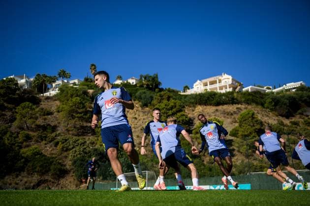 251112 Roony Bardghji of the Swedish national football team during a training session on November 12, 2025 in Marbella Photo Joel Marklund BILDBYRAN code JM JM0747 bbeng fotboll football soccer fotball vm kval fifa world cup qualifier träning practice training sverige sweden sverige a  Copyright: JOELxMARKLUND BB251112JM006