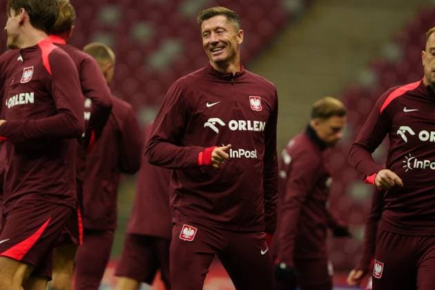 Robert Lewandowski seen during Training session during november 2025 international break of Polish national team, Nationalteam (Kazimierz Koper Ball Raw Images) Warsaw PGE Narodowy Poland Copyright: xKazimierzxKoperx KazimierzKoper_trening1211_2526-37