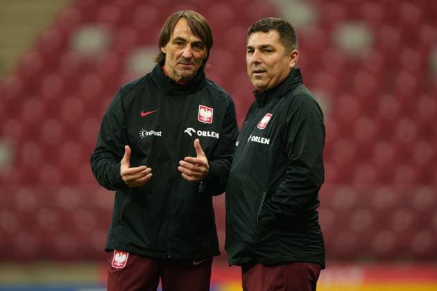 Juan Angel Iribarren Morras and Cesar Sanjuan-Szklarz seen during Training session during november 2025 international break of Polish national team, Nationalteam (Kazimierz Koper Ball Raw Images) Warsaw PGE Narodowy Poland Copyright: xKazimierzxKoperx KazimierzKoper_trening1211_2526-088