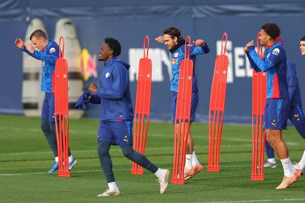 Training RB Leipzig Bundesliga Leipzig, 12 11 2025, Training center at Cottaweg, Season 2025 2026, Football, Men, 1 Bundesliga , Training RB Leipzig , In the picture Max Finkgräfe1 ,