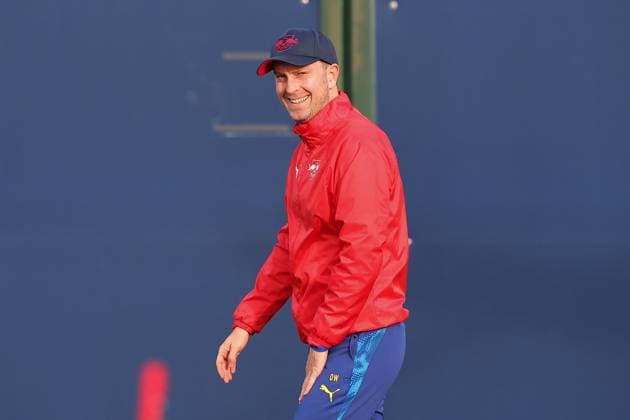 Training RB Leipzig Bundesliga Leipzig, 12 11 2025, Training center at Cottaweg, Season 2025 2026, Football, Men, 1 Bundesliga , Training RB Leipzig , In the picture coach Ole Werner ,
