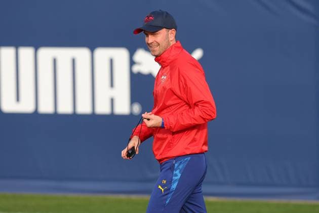 Training RB Leipzig Bundesliga Leipzig, 12 11 2025, Training center at Cottaweg, Season 2025 2026, Football, Men, 1 Bundesliga , Training RB Leipzig , In the picture coach Ole Werner ,