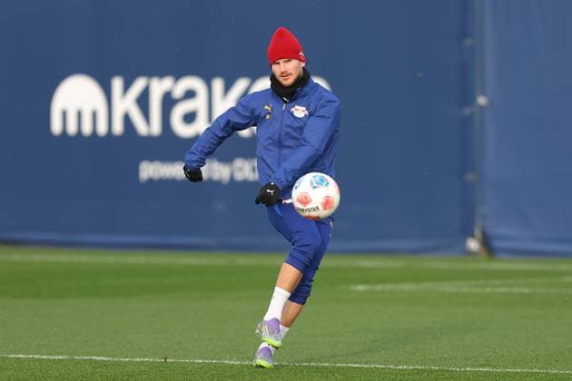 Training RB Leipzig Bundesliga Leipzig, 12 11 2025, Training center at Cottaweg, Season 2025 2026, Football, Men, 1 Bundesliga , Training RB Leipzig , In the picture Timo Werner ,