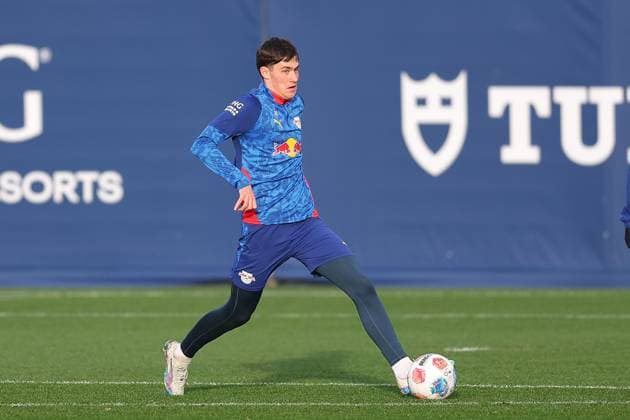Training RB Leipzig Bundesliga Leipzig, 12 11 2025, Training center at Cottaweg, Season 2025 2026, Football, Men, 1 Bundesliga , Training RB Leipzig , In the picture Andrija Maksimovic ,