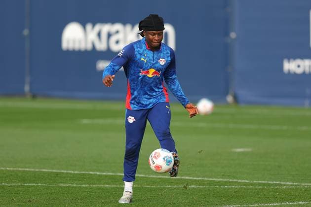 Training RB Leipzig Bundesliga Leipzig, 12 11 2025, Training center at Cottaweg, Season 2025 2026, Football, Men, 1 Bundesliga , Training RB Leipzig , In the picture Johan Bakayoko ,