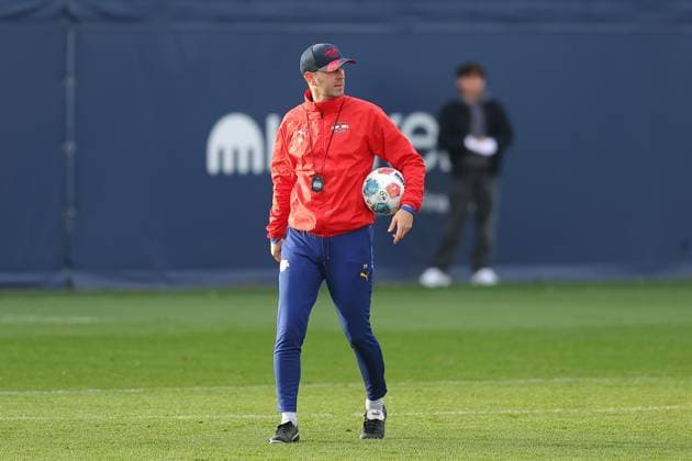 Training RB Leipzig Bundesliga Leipzig, 12 11 2025, Training center at Cottaweg, Season 2025 2026, Football, Men, 1 Bundesliga , Training RB Leipzig , In the picture coach Ole Werner ,