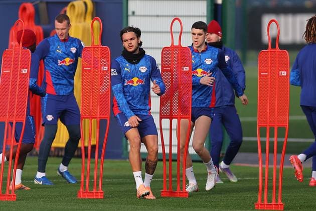 Training RB Leipzig Bundesliga Leipzig, 12 11 2025, Training center at Cottaweg, Season 2025 2026, Football, Men, 1 Bundesliga , Training RB Leipzig , In the picture Max Finkgräfe ,