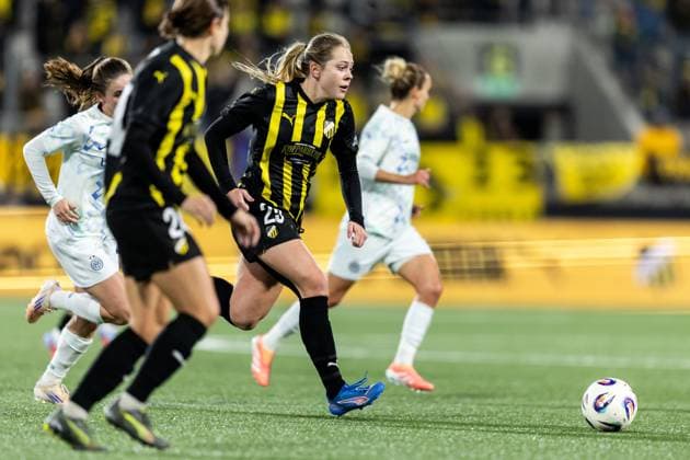 251112 Alice Bergström of Häcken during the UEFA Women s Europa Cup football match between Häcken and Inter on November 12, 2025 in Gothenburg Photo Michael Erichsen BILDBYRAN COP 89 MI0901 fotboll football soccer fotball europa cup häcken inter uefa womens europa cup dam bbeng internazionale milano  Copyright: MICHAELxERICHSEN BB251112MI020