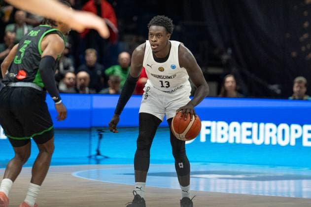 Germany, Basketball, FIBA, FIBA Europe Cup Volkswagen Halle Basketball Löwen Braunschweig KB Trepca on 12 11 in Braunschweig Volkswagen Halle Barra Njie G, Basketball Löwen Braunschweig Copyright: xSvenxHeidmannx