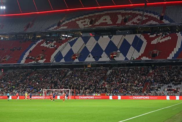 Football, Women, Womens Champions League, Matchday 3, Season 2025 2026, FC Bayern Munich FC Arsenal, Allianz Arena View of the North Curve, only the lower tier open, Fan, Fans, Spectators