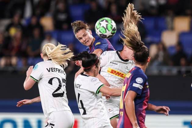 November 12, 2025, Sant Joan Despi, Barcelona, Spain: Irene Paredes Hernandez of FC Barcelona, Barca in action during the UEFA WomenÃ¢â‚¬â ¢s Champions League 2025 26 League Phase MD3, football match played between FC Barcelona and OH Leuven at Johan Cruyff Stadium on November 12, 2025 in Sant Joan Despi, Spain. Sant Joan Despi Spain - ZUMAa181 20251112_zaa_a181_203 Copyright: xJavierxBorregox