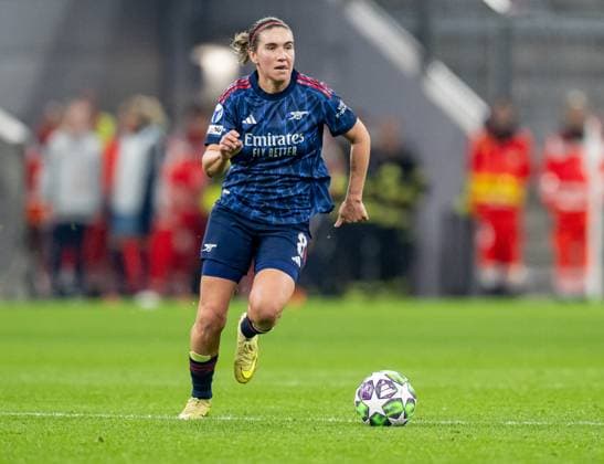Scored the goal to 0 2 Mariona Caldentey Arsenal Woman FC, 8 GER, FC Bayern Muenchen Women vs Arsenal Woman FC, Football, Champions League Women, League Phase 3 Matchday , Season 2025 2026, 12 11 2025 GER, FC Bayern Muenchen Women vs Arsenal Woman FC, Football, Champions League Women, League Phase 3 Matchday , Season 2025 2026, 12 11 2025 Muenchen Copyright: xEibner-Pressefoto HeikexFeinerx EP_HFR