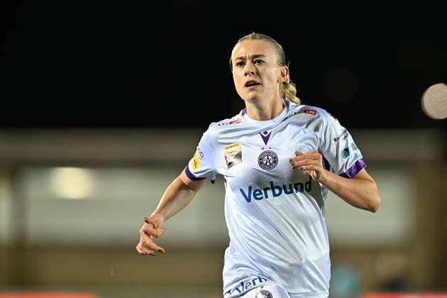 251112 RSC ANDERLECHT VS AUSTRIA WIEN Lena Triendl (18) of Austria Wien pictured during a female soccer game between RSC Anderlecht Women and FK Austria Wien in the first leg of the round of 16 of the 2025-2026 season of the Uefa Womens Europa Cup , on Wednesday 12 November 2025 in Deinze , Belgium . PHOTO SPORTPIX David Catry Deinze Burgemeester Van de Wielestadion Belgium  Copyright: xSportpix.bex xDavidxCatryxDavidxCatryx
