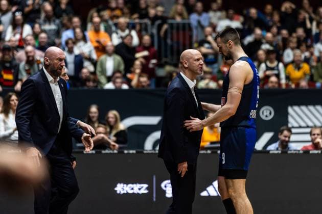 GER, BKT EuroCup, Season 2025 2026, Niners Chemnitz Buducnost VOLI Podgorica 12 11 2025, Fair, Chemnitz, GER, BKT EuroCup, Season 2025 2026, Niners Chemnitz Buducnost VOLI Podgorica Photo Alexander Trienitz Chemnitz Fair Saxony Germany
