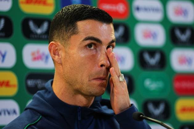 Portugal press conference, PK, Pressekonferenz Aviva Stadium, Dublin 12 11 2025 Cristiano Ronaldo Cristiano Ronaldo 12 11 2025  Copyright: x INPHO RyanxByrnex RB1_8347