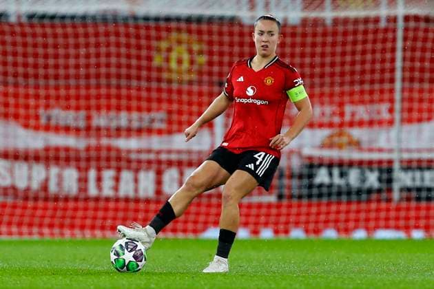 Manchester United, ManU v Paris Saint-Germain, Manchester, UK - 12 November 2025 Maya Le Tissier of Manchester United during the Women™s Champions League Matchday 3 between Manchester United and Paris Saint-Germain at Old Trafford on 12 November 2025 in Manchester, England (Photo by Steve Taylor PPAUK) Manchester Old Trafford Greater Manchester England Copyright: xStevexTaylor PPAUKx PPA-229464