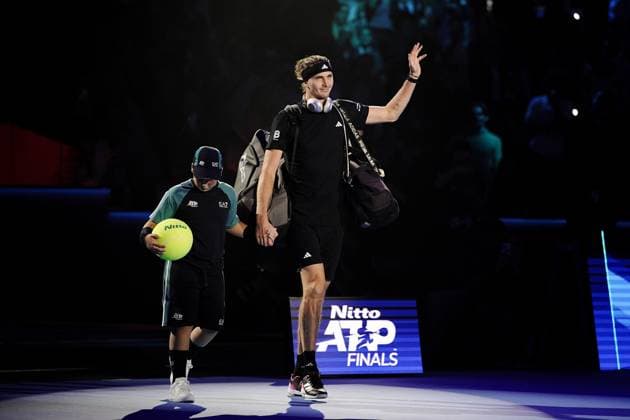 Germany s Alexander Zverev before the singles tennis match of the ATP, Tennis Herren World Tour Finals against Italy s Jannik Sinner at the Inalpi Arena in Turin, Italy - Wednesday, Nov. 12, 2025. -  Copyright: xMarcoxAlpozzi LaPressex