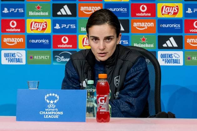 Renee Slegers Head Coach, Arsenal Woman FC at the press conference after the match GER, FC Bayern Muenchen Women vs Arsenal Woman FC, Football, Champions League Women, League Phase 3 Matchday , Season 2025 2026, 12 11 2025 GER, FC Bayern Muenchen Women vs Arsenal Woman FC, Football, Champions League Women, League Phase 3 Matchday , Season 2025 2026, 12 11 2025 Muenchen Copyright: xEibner-Pressefoto HeikexFeinerx EP_HFR