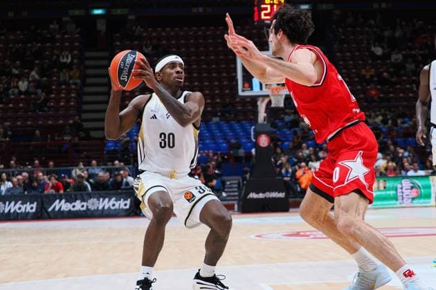 Glyn Watson Jr (ASVEL Lione-Villeurbanne) during Olimpia Milano vs ASVEL Lione-Villeurbanne, Basketball Euroleague match in Assago (MI), Italy, November 12 2025  Copyright: xSavinoxPaolella IPAxSportx xipa-agency.netx xx IPA_67878372 IPA_Agency_IPA67878372
