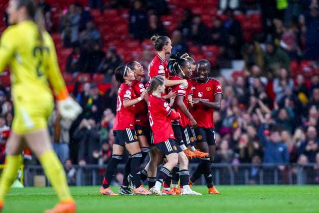Manchester United, ManU Women v Paris Saint-Germain Feminines Melvine Malard of Manchester United scores a GOAL 1-0 and celebrates during the Manchester United Women v Paris Saint-Germain Feminines UEFA Women s Champions League Matchday 3 at Old Trafford, Manchester, England on 12 November 2025 Credit: Luke Williams Every Second Media Editorial use only. All images are copyright Every Second Media Limited. No images may be reproduced without prior permission. Copyright: xIMAGO EveryxSecondxMediax ESM-1662-0013 LukexWilliamsx xEveryxSecondxMediax