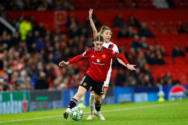 Manchester United, ManU v Paris Saint-Germain, Manchester, UK - 12 November 2025 Jess Park of Manchester United during the Women™s Champions League Matchday 3 between Manchester United and Paris Saint-Germain at Old Trafford on 12 November 2025 in Manchester, England (Photo by Steve Taylor PPAUK) Manchester Old Trafford Greater Manchester England Copyright: xStevexTaylor PPAUKx PPA-229486