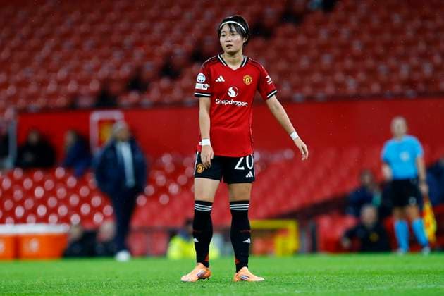Manchester United, ManU v Paris Saint-Germain, Manchester, UK - 12 November 2025 Hinata Miyazawa of Manchester United during the Women™s Champions League Matchday 3 between Manchester United and Paris Saint-Germain at Old Trafford on 12 November 2025 in Manchester, England (Photo by Steve Taylor PPAUK) Manchester Old Trafford Greater Manchester England Copyright: xStevexTaylor PPAUKx PPA-229488