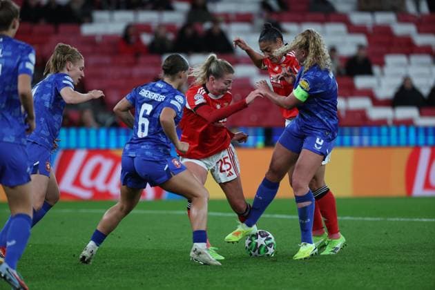 Chandra Davidson ( SL Benfica Womens team ) in action during the match between SL Benfica and FC Twente, valid for UEFA WomenÕs Champions League 2025 26 at Est‡dio do Lisboa e Benfica on 12 November 2025. Lisbon Est‡dio do Sport Lisboa e Benfica Lisbon Portugal Copyright: xIMAGOx xPRIMExSPORTSxIMAGESx xFILIPExOLIVEIRAx
