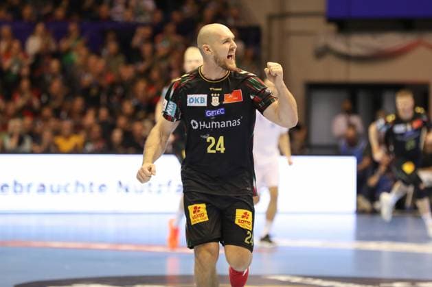 12 11 2025, xgox, Handball EHF Champions League SC Magdeburg HC Zagreb v l Christian O Sullivan Magdeburg, 24 Jubel, Torjubel, jubelt über das Tor, celebrate the goal, celebration Magdeburg